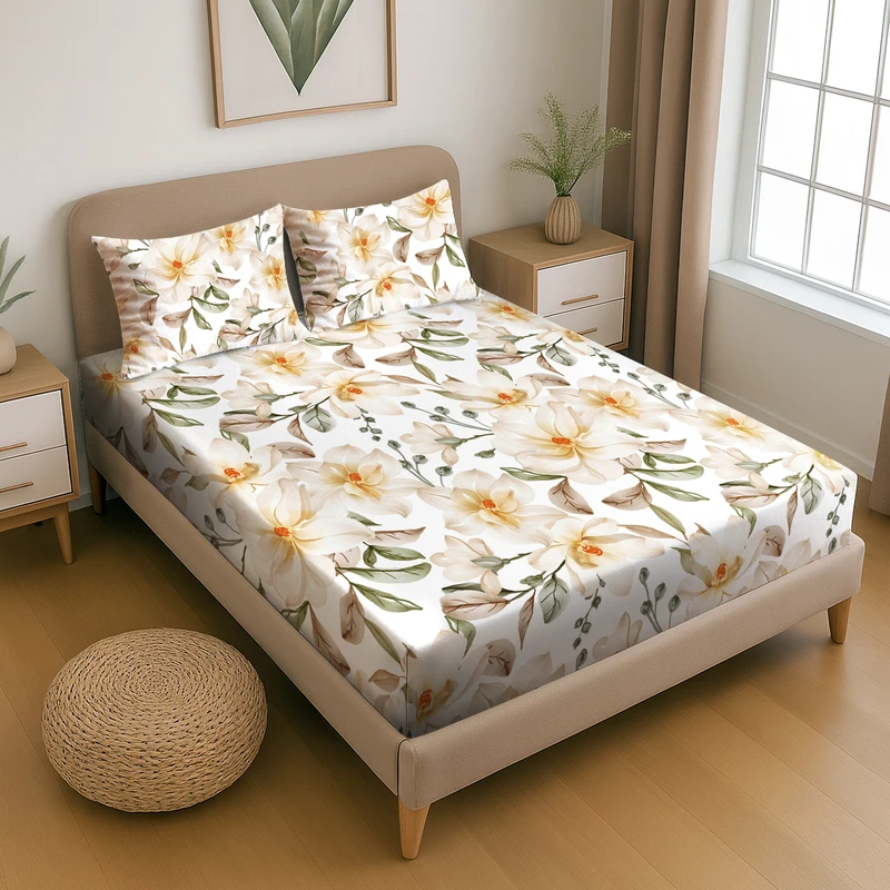 سرویس ملحفه پامیل مدل RH728HQ دو نفره 3 تکه