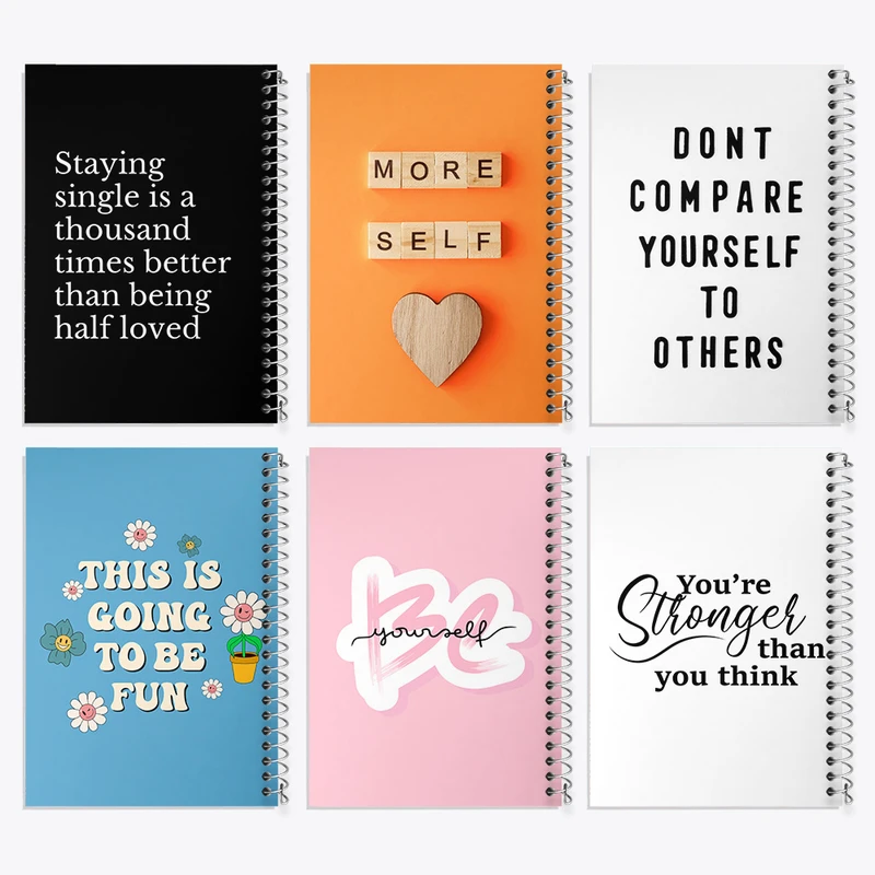 دفتر نقاشی 50 برگ خندالو طرح انگیزشی کد 844 مجموعه 6 عددی