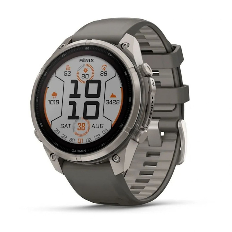 ساعت هوشمند 47 میلی‌متری گارمین مدل Fenix 9 Pro Solar با بند سیلیکونی، سازگار با گوشی‌های هوشمند اندروید و iOS، نسخه مجهز به تکنولوژی inReach