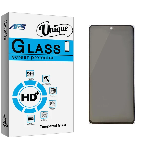 محافظ صفحه نمایش حریم شخصی ای اف اس مدل Unique Glass مناسب برای گوشی موبایل شیائومی Redmi Note 9s