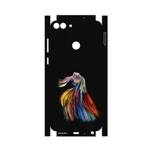 MAHOOT Rainbow Hair Digital Art-FullSkin Cover Sticker for Huawei P Smart