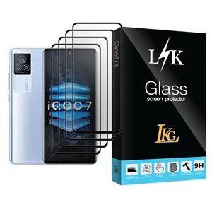 LKG LK Glass MIX004 Screen Protector For  iQOO 7 Pack Of 4