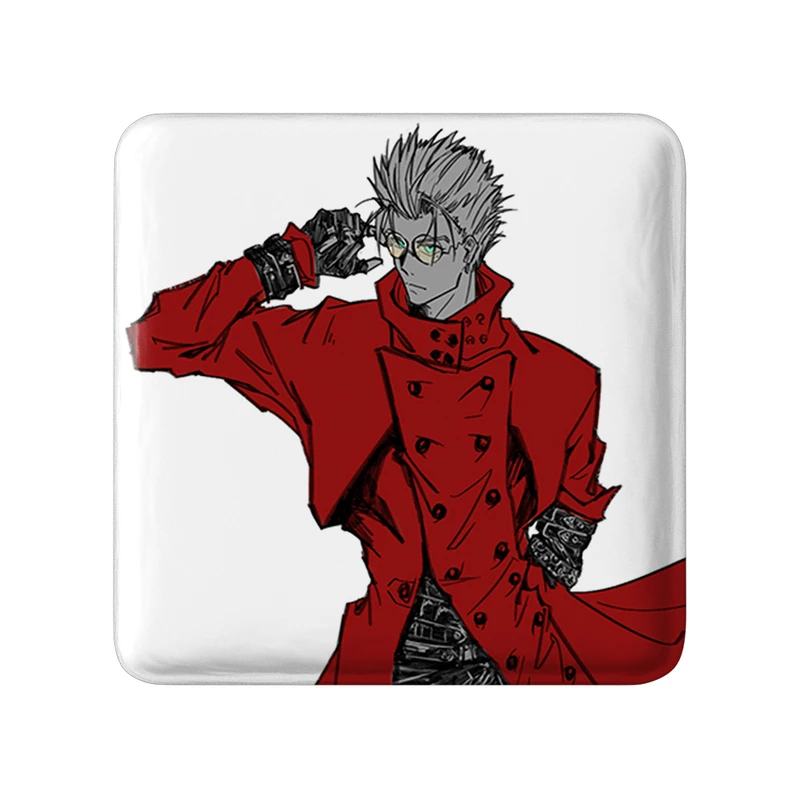 مگنت خندالو طرح وش انیمه تریگان (Trigun) مدل مربعی کد 36204