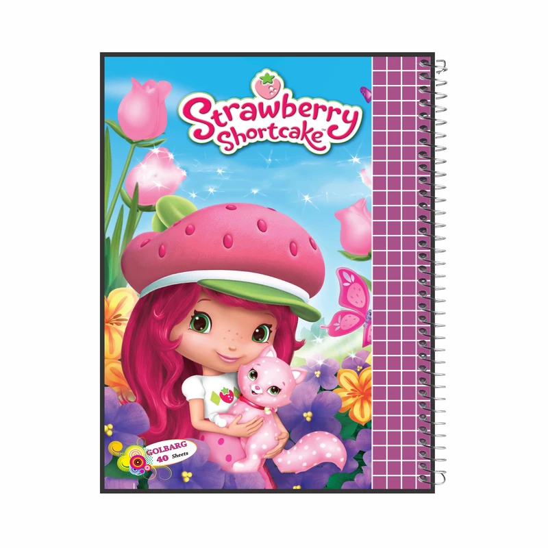 دفترشطرنجی 40 برگ گلبرگ طرح دختر توت فرنگی کد 4415