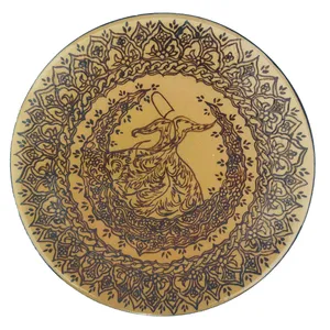 بشقاب دیوارکوب سفالی طرح سماع