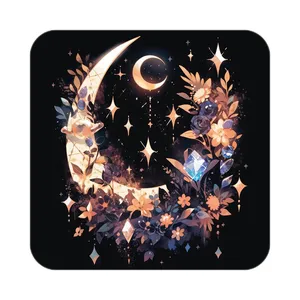 زیر لیوانی کاکتی طرح ماه و ستاره مدل mp52833