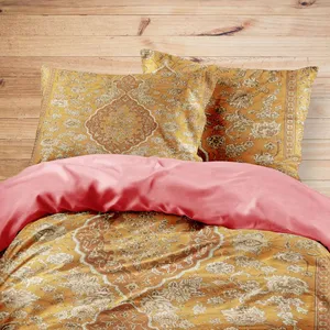 سرویس روتختی مدوپد طرح فرش اصفهان ترنج سلطنتی مدل C-esfehan04 یک نفره 4 تکه