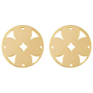 گوشواره طلا 18 عیار زنانه کانیار گالری کد GOA114