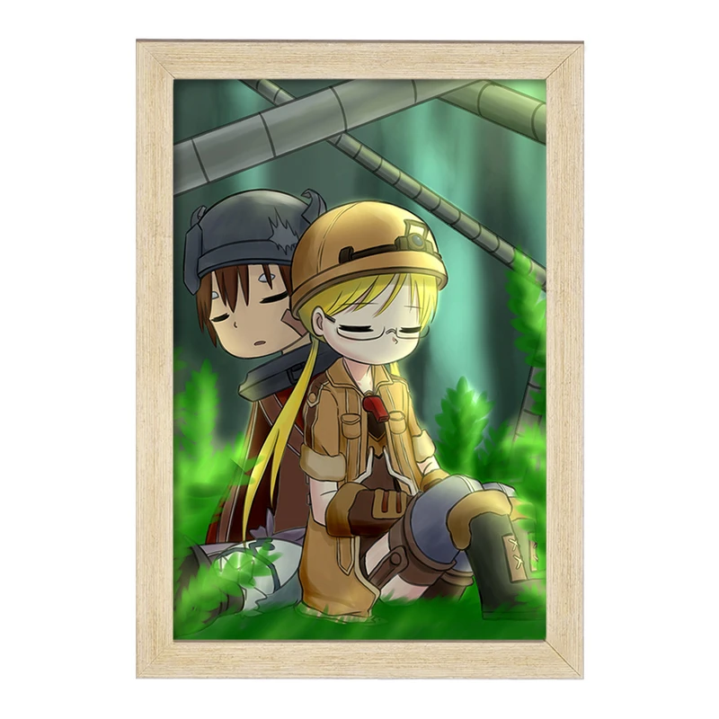 تابلو خندالو مدل ریکو و ریگ انیمه ساخته شده پرتگاه Made in Abyss  کد 22083