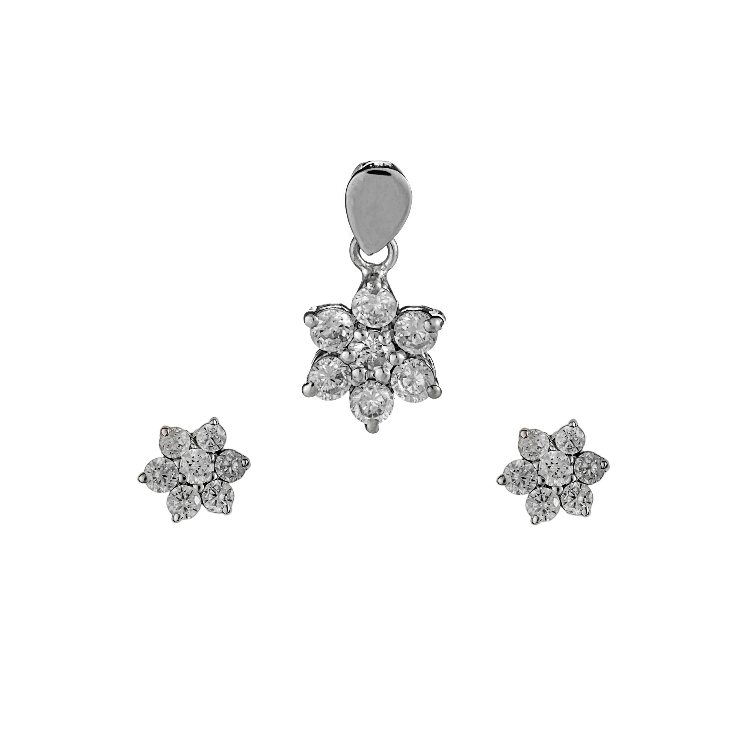 نیم ست نقره زنانه جواهری سون مدل 2237