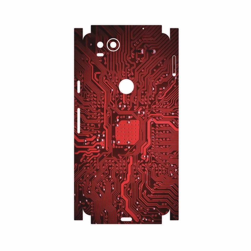 برچسب پوششی ماهوت مدل Red Printed Circuit Board-FullSkin مناسب برای گوشی موبایل گوگل Pixel 2