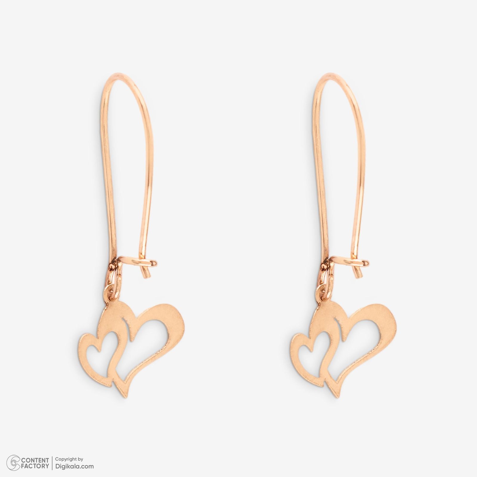 نیم ست طلا 18 عیار زنانه حافا گلد مدل قلب کد nim20 -  - 8