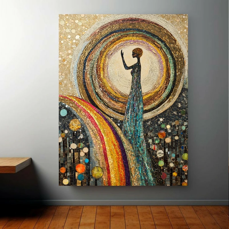 تابلو بوم طرح زن مدل سرامیکی (2) کد GR695