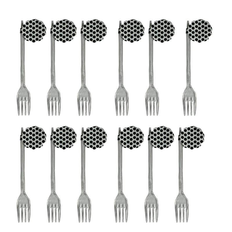 چنگال یکبار مصرف مدل خالدار بسته 12 عددی