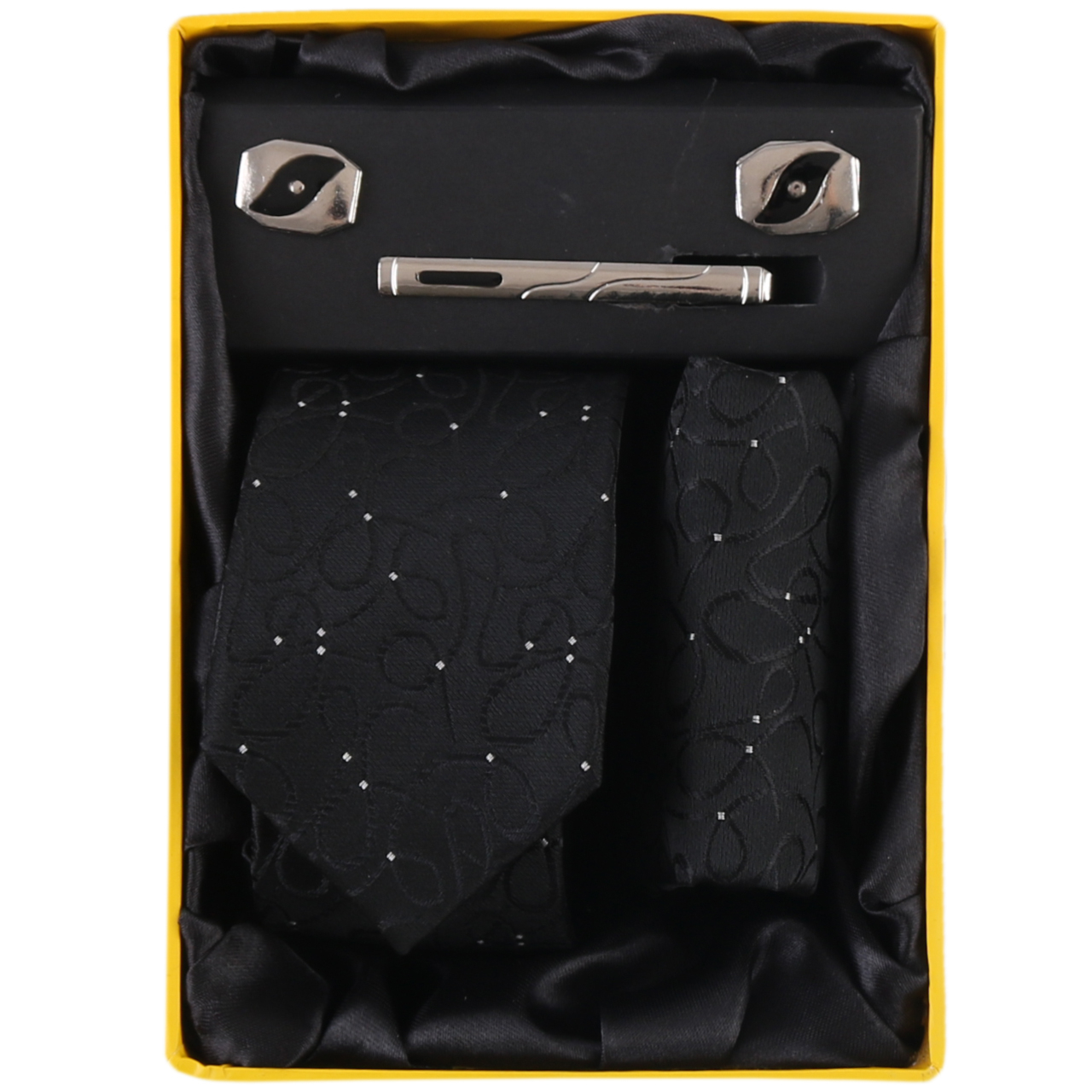 ست کراوات و گیره کراوات و دستمال جیب و دکمه سردست مردانه فرانکو فروزی مدل F-101813