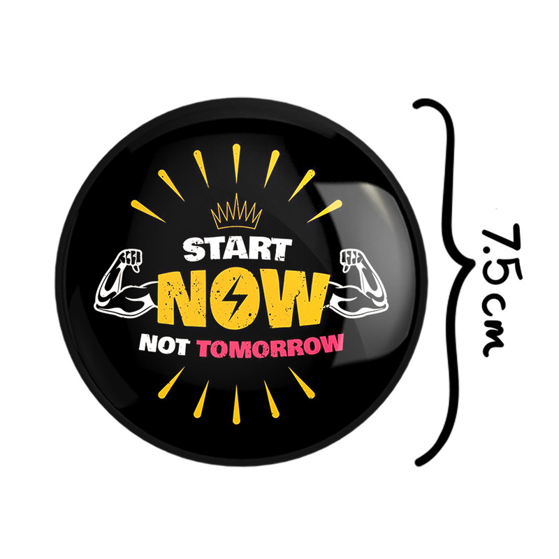 آینه جیبی خندالو طرح Start Now Not Tomorrow مدل تاشو کد 10045
