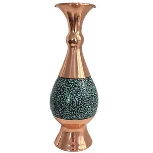 گلدان فیروزه کوبی مسی مدل صراحی
