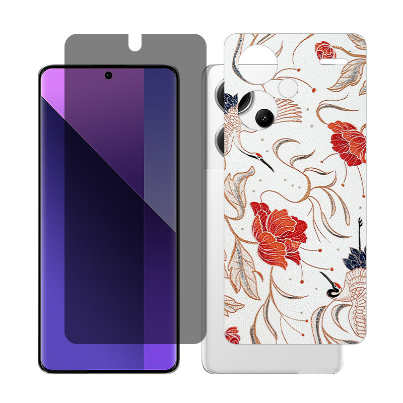 محافظ صفحه نمایش حریم شخصی گلس مدل Together مناسب برای گوشی موبایل شیائومی Redmi Note 13 Pro Plus به همراه برچسب پوششی پشت گوشی