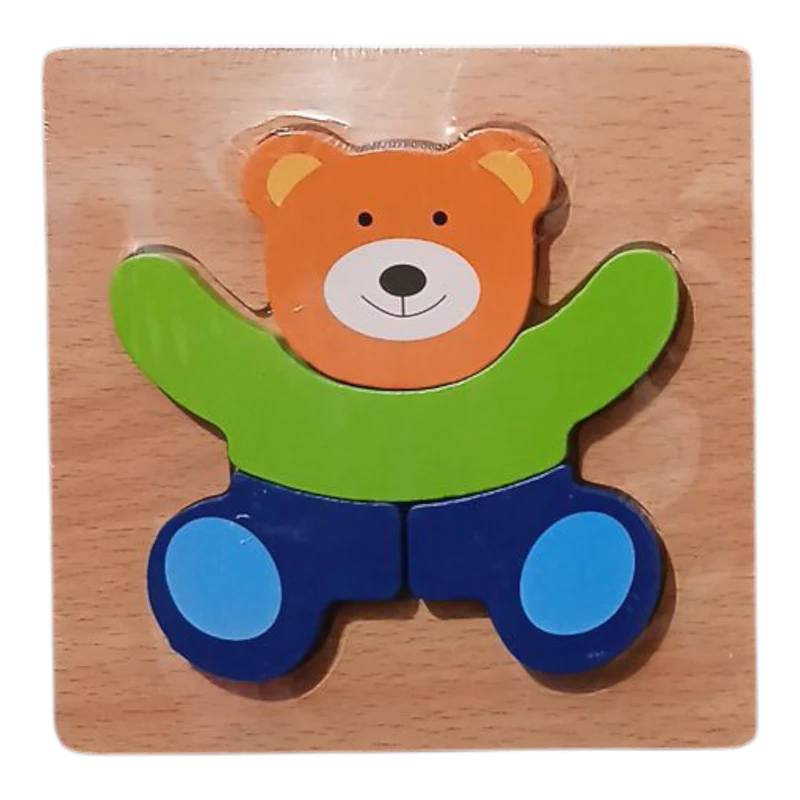 پازل آموزشی مدل برجسته طرح خرس مهربان