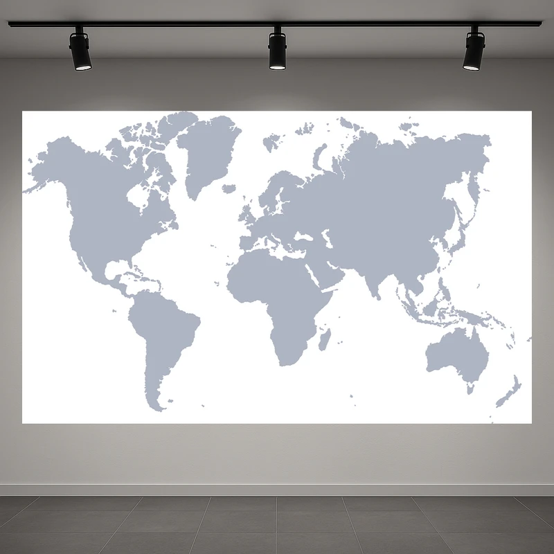 پوستر طرح نقشه جغرافیایی مدل مینیمال تخت کد AR3060684