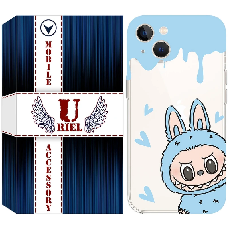 کاور یوریل قاب مدل Clear کد 131 طرح لبوبو مناسب برای گوشی موبایل اپل iPhone 13