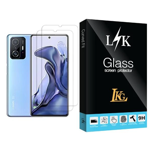 محافظ صفحه نمایش ال کا جی مدل LK Glass MIX002 مناسب برای گوشی موبایل شیائومی 11T بسته دو عددی