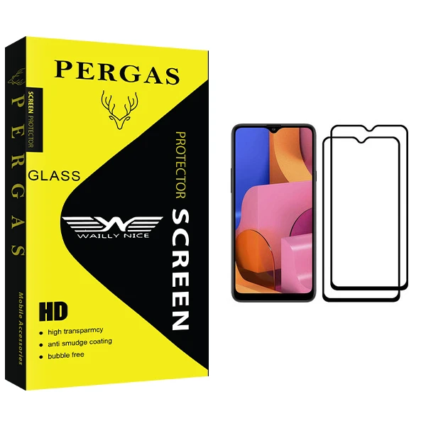 محافظ صفحه نمایش وایلی نایس مدل Pergas Glass مناسب برای گوشی موبایل سامسونگ Galaxy A20s بسته دو عددی