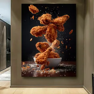 تابلو بوم مخمل طرح مرغ سوخاری مدل دیپ کد GR1413