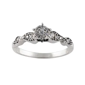 انگشتر طلا 18 عیار زنانه جواهری سون مدل 0072