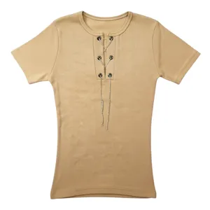 تی شرت آستین کوتاه راحتی زنانه مدل نخی کبریتی کد ۰۰۵