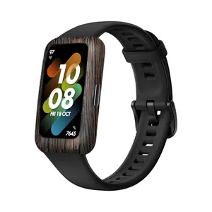 MAHOOT Burned_Wood Cover Sticker for Huawei Band 7 Smartwatch