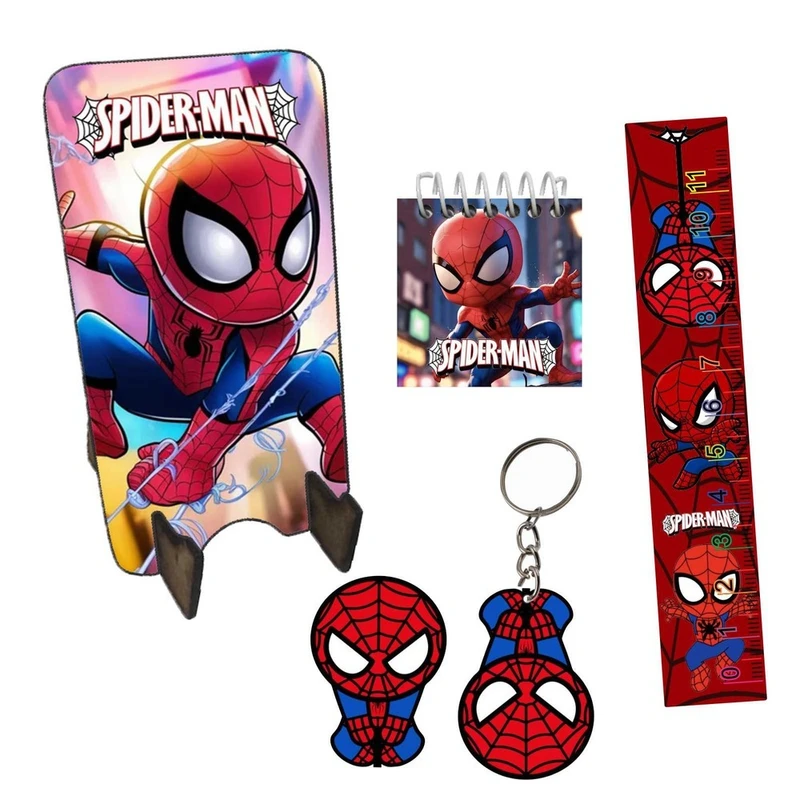 بسته لوازم تحریر مدل مردعنکبوتی کد spiderman 1 مجموعه 5 عددی