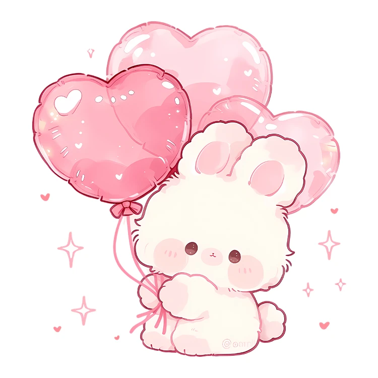 استیکر پارچه و لباس پاد آفرین مدل کارتونی خرگوش کیوت بامزه کد S5982