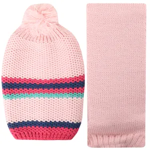 ست کلاه و شال گردن بافتنی بچگانه مدل PJ-106999