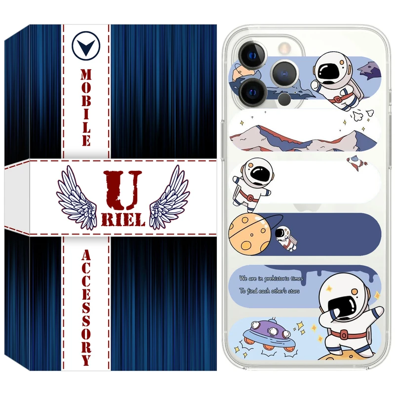 کاور یوریل قاب مدل Clear کد 30 طرح کهکشان مناسب برای گوشی موبایل اپل iPhone 12 Pro