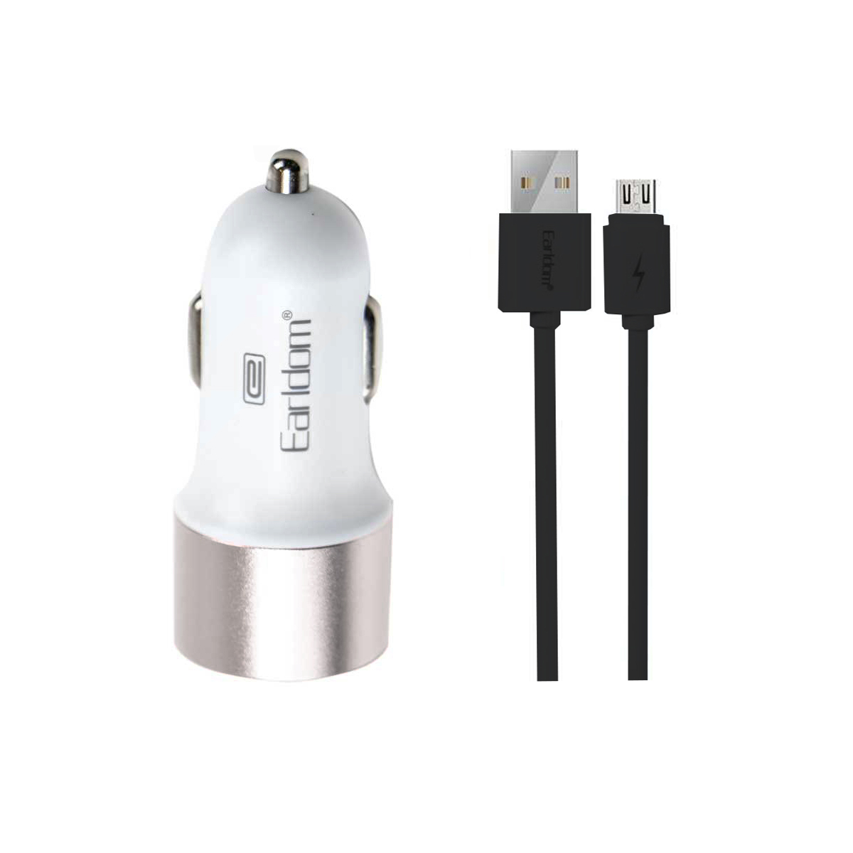 شارژر فندکی ارلدام مدل mES-123 به همراه کابل تبدیل microUSB