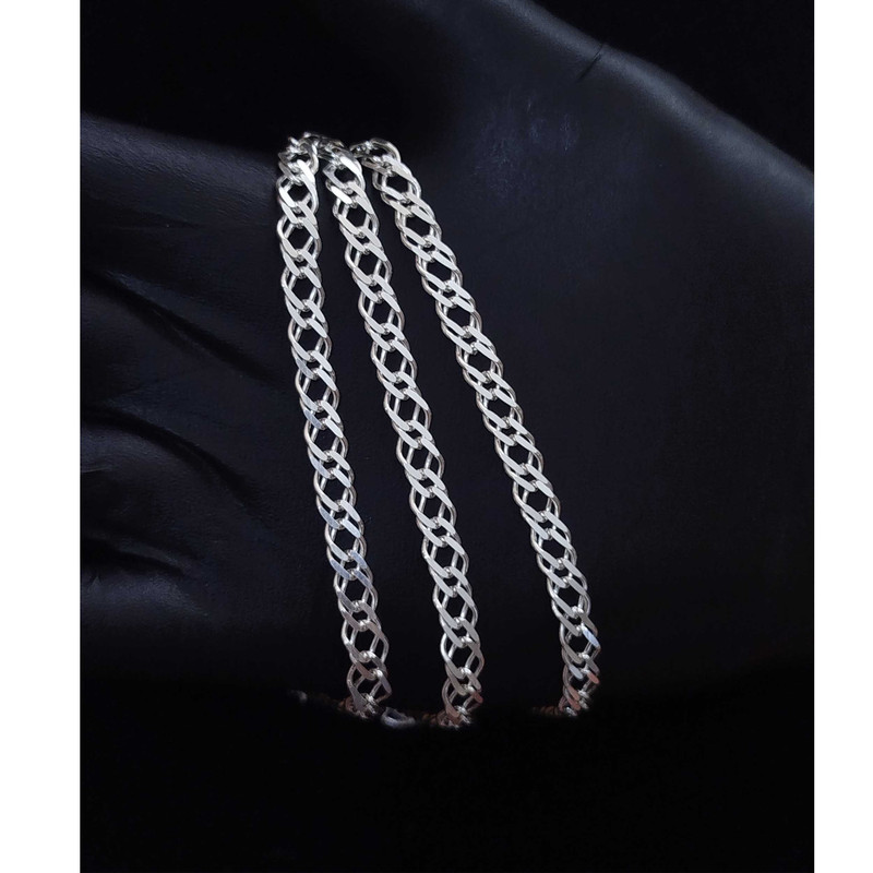 زنجیر نقره مردانه کد 01