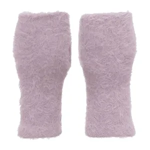 دستکش بافتنی مدل پرز بلند