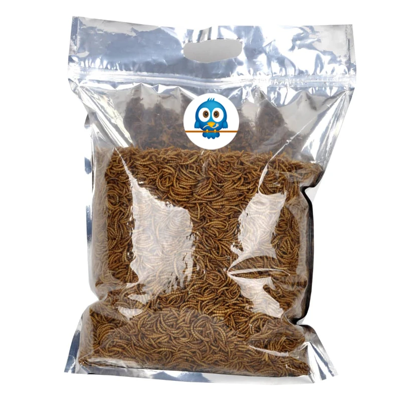 غذای خشک حیوانات مدل کرم میل ورم کد kh1g وزن 1 کیلو گرم 