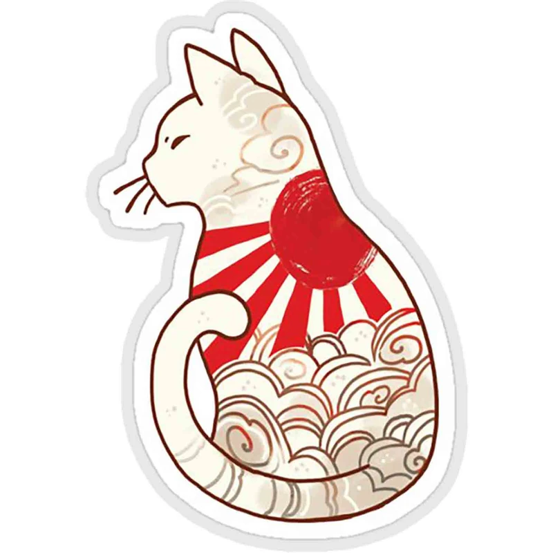 استیکر لپ تاپ طرح sunset spirit cat کد ST1765