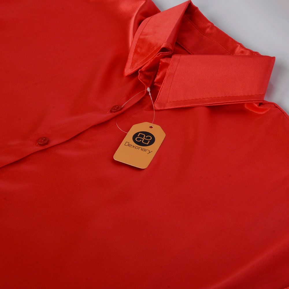 شومیز آستین بلند زنانه دکسونری مدل 256006705 ساتن رنگ قرمز -  - 4