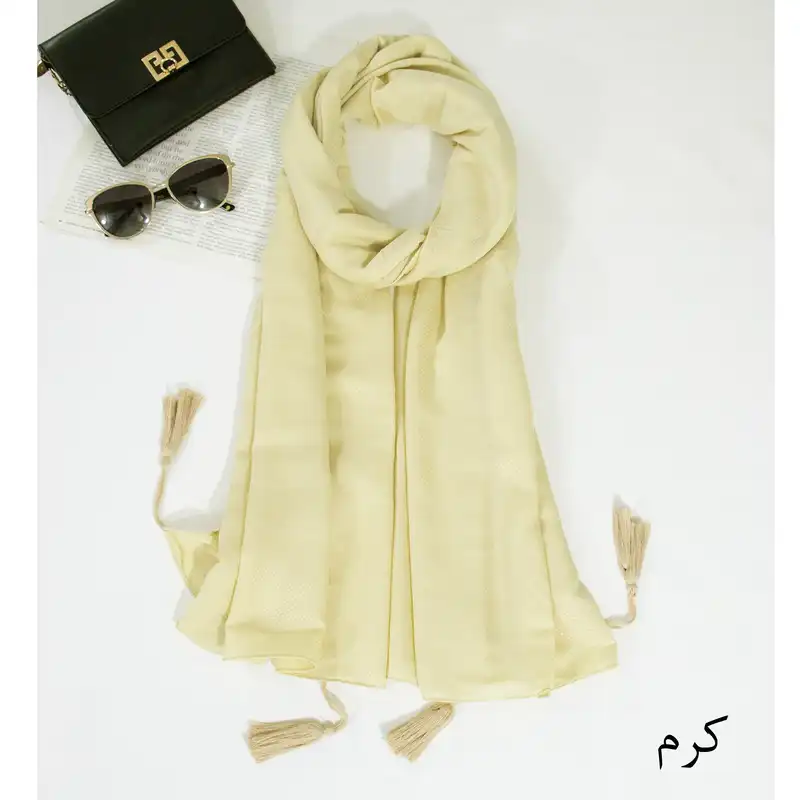 شال زنانه مدل نخی تابستانه ساده کد den-2263