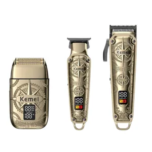 ماشین اصلاح موی سر و صورت شارژی کیمی مدل KM-8558 3in1 مجموعه 3 عددی