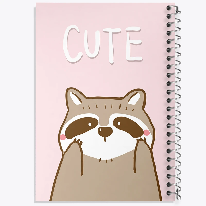 دفتر لیست خرید 50 برگ خندالو طرح راکون کیوت کد N1369