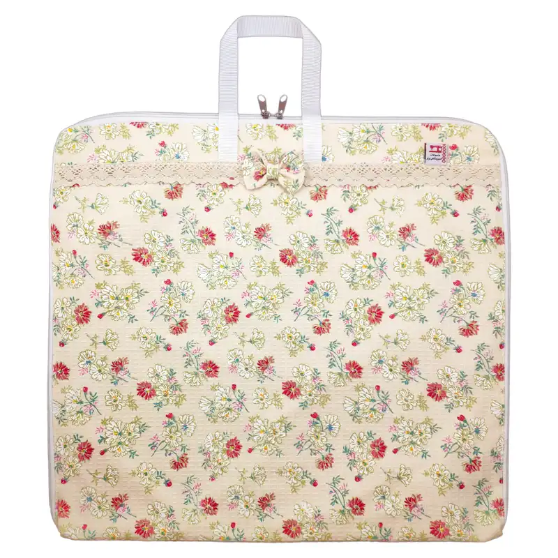 کیسه نان و سبزی منسوجات خسروشاهی برتر مدل زیپدار طرح شکوفه کد NAN11