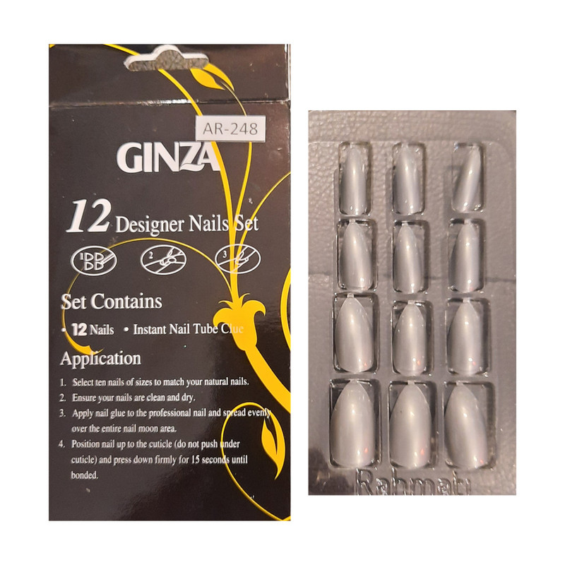 ناخن مصنوعی گینزا مدل 248 بسته 12 عددی