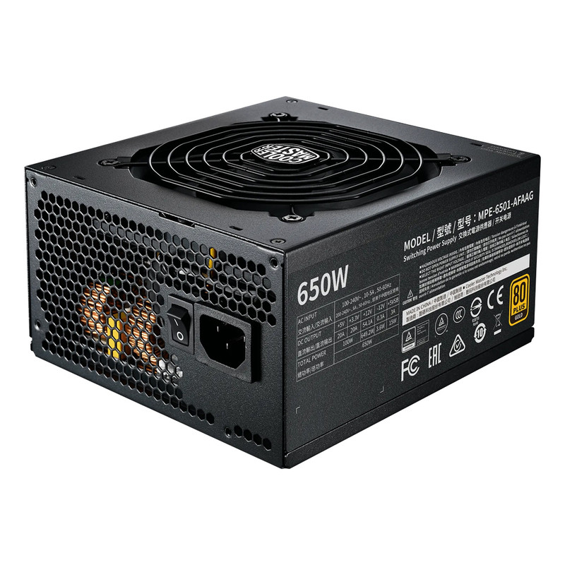منبع تغذیه کامپیوتر کولر مستر مدل MWE Gold 650 V2 Full Modular MPE-6501-AFAAG