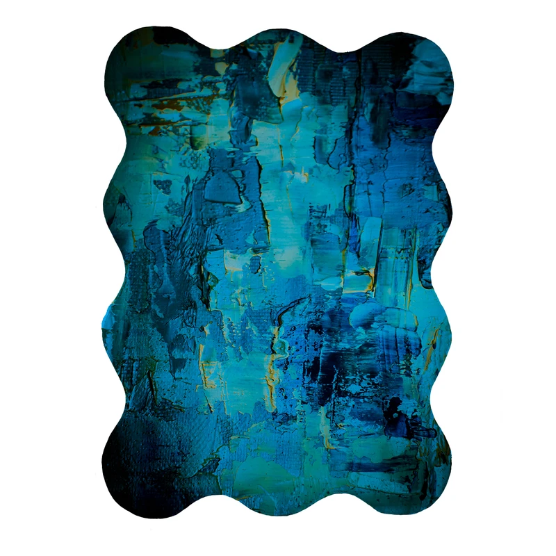 پادری مدل دالبر طرح آبرنگی کد 9090 سایز 80x110 سانتی متر 