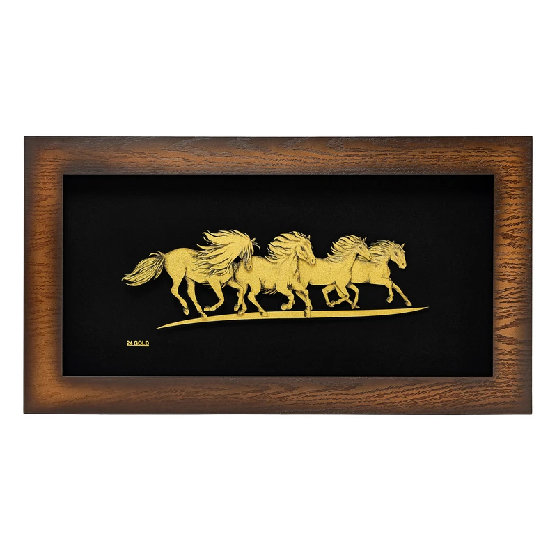 تابلو طلا کوب آلتین هنر بزازیان مدل اسب کد 50447