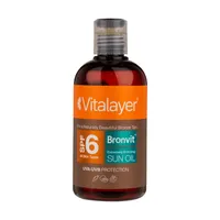 روغن آفتاب  صورت و بدن ویتالیر  مدل bronvit extremly bronzing حجم 250 میلی&zwnj;لیتر با SPF 6 و محافظت در برابر UVA/UVB